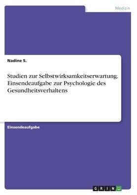 Cover for S. · Studien zur Selbstwirksamkeitserwart (Bog)