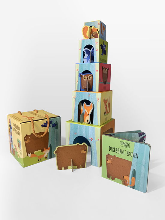 Cover for Stabeltårn med dyrebørn: Dyrebørn i skoven (Cardboard Book) [1st edition] (2019)