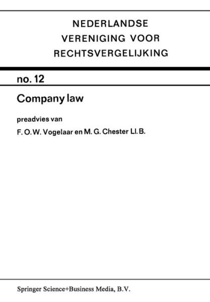 Floris O. W. Vogelaar · Company Law: A comparative Review (Paperback Book) [1973 edition] (1973)