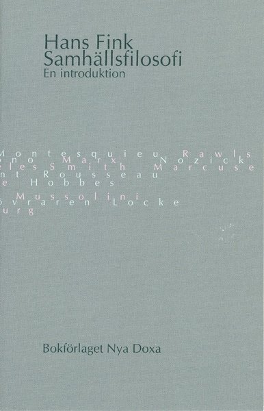 Cover for Hans Fink · Samhällsfilosofi : en introduktion (Buch) (1997)