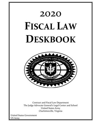 Cover for United States Government Us Army · 2020 Fiscal Law Deskbook (Paperback Book) (2020)