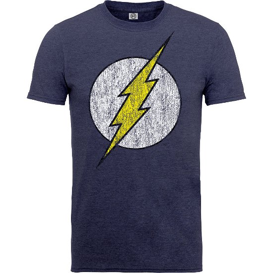 DC Comics Unisex Tee: Flash Distressed Logo - DC Comics - Merchandise - Brands In Ltd - 5055979971191 - 
