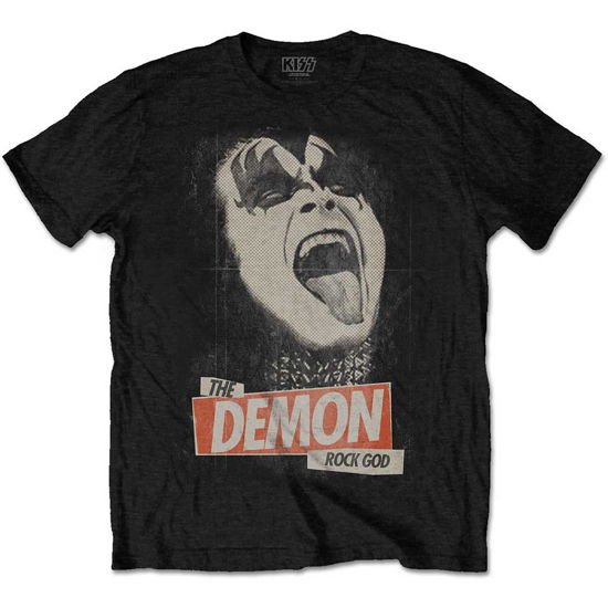 KISS Unisex T-Shirt: The Demon Rock - Kiss - Koopwaar - Epic Rights - 5056170627191 - 