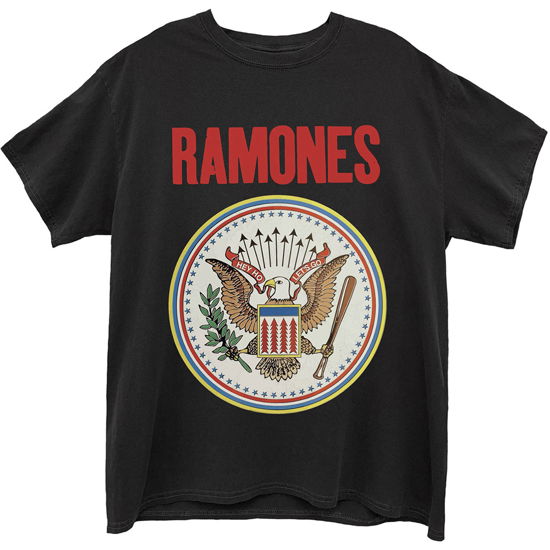 Cover for Ramones · Ramones Unisex T-Shirt: Full Colour Seal (Black) (T-shirt) [size S] [Black - Unisex edition] (2020)