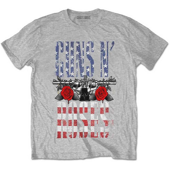 Guns N' Roses Unisex T-Shirt: US Flag in Logo - Guns N Roses - Produtos -  - 5056561029191 - 