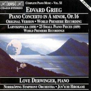 Piano Concerto in a - Grieg / Hirokami / Nso - Musik - BIS - 7318590006191 - 12 oktober 1994