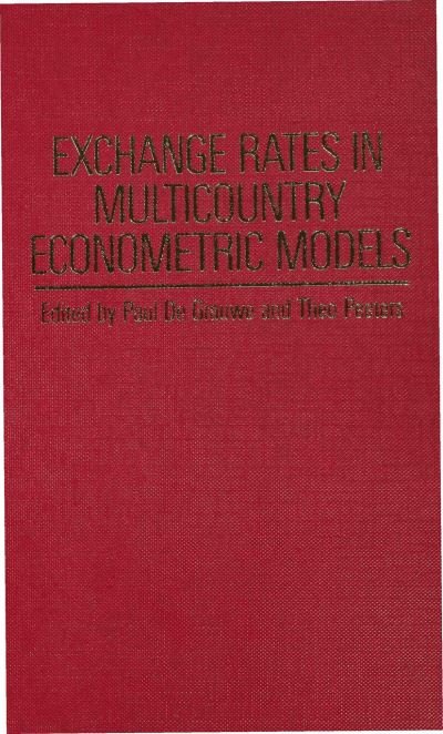 Cover for Grauwe · Exchange Rates in Multicountry Econometric Models (Hardcover Book) (1983)