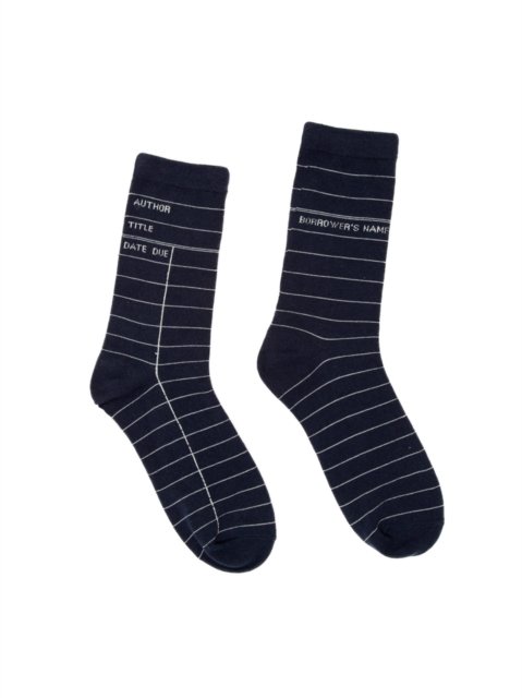 Cover for Out of Print · Library Card (Navy) Socks - Small (N/A) (2018)