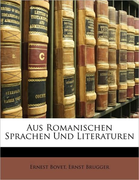 Cover for Bovet · Aus Romanischen Sprachen Und Lite (Book)