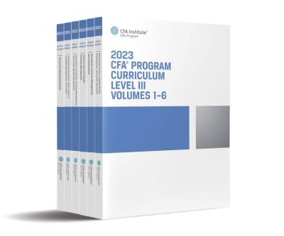 Cover for CFA Institute · 2023 CFA Program Curriculum Level III Box Set (Paperback Bog) (2022)
