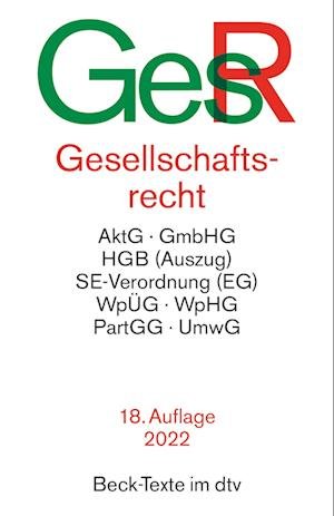 Cover for Dtv Verlagsgesellschaft · Gesellschaftsrecht (Paperback Book) (2021)