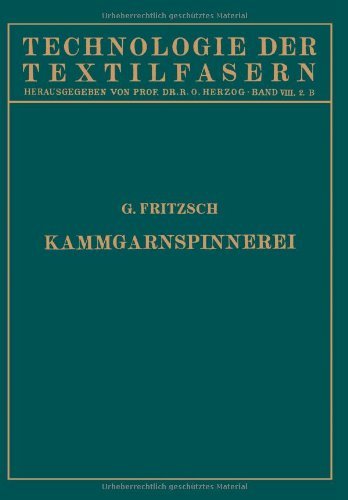 Cover for Na Fritzsch · Die Wollspinnerei B. Kammgarnspinnerei - Technologie Der Textilfasern (Taschenbuch) [Softcover Reprint of the Original 1st 1933 edition] (1933)