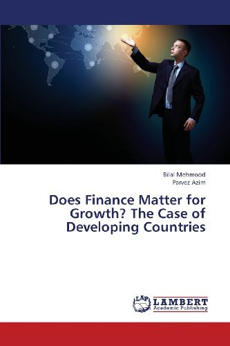 Cover for Parvez Azim · Does Finance Matter for Growth? the Case of Developing Countries (Paperback Bog) (2013)