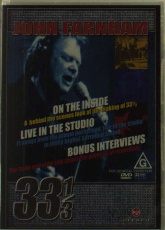 Cover for John Farnham · 33 1/3 - John Farnham (DVD) (2002)