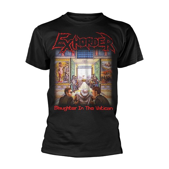 Cover for Exhorder · Slaughter in the Vatican (T-shirt) [size L] [Black edition] (2018)