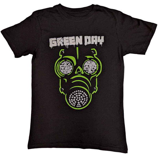 Green Day Unisex T-Shirt: Green Mask - Green Day - Fanituote - ROFF - 5023209027192 - keskiviikko 14. tammikuuta 2015