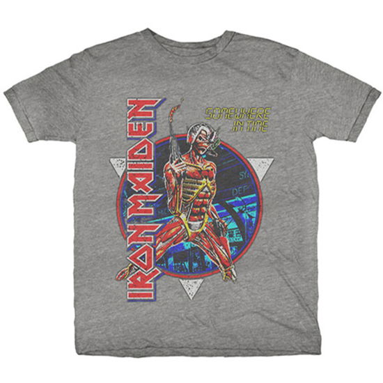 Iron Maiden Unisex T-Shirt: Somewhere in Time - Iron Maiden - Merchandise - Global - Apparel - 5056170604192 - 14. januar 2020