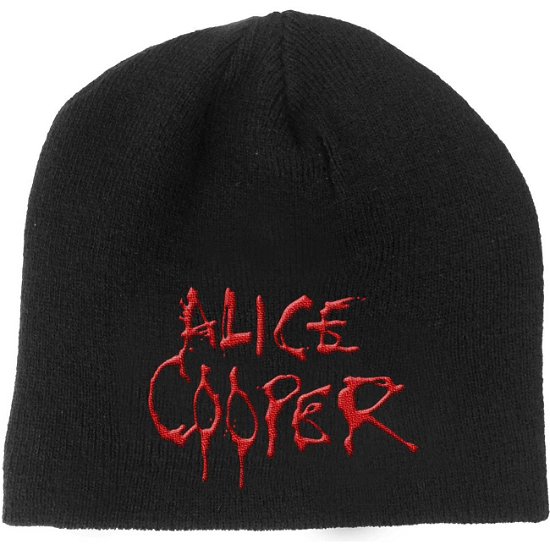 Cover for Alice Cooper · Alice Cooper Unisex Beanie Hat: Dripping Logo (Bekleidung) [Black - Unisex edition]