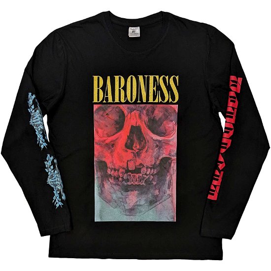 Baroness Unisex Long Sleeve T-Shirt: Skull Tour (Sleeve Print) - Baroness - Marchandise -  - 5056561093192 - 