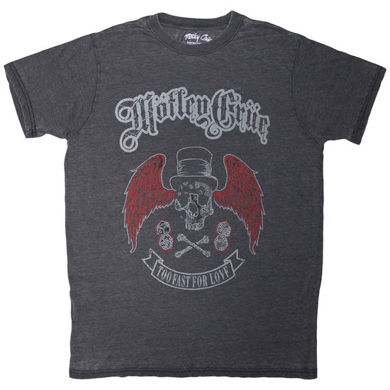 Cover for Mötley Crüe · Motley Crue Unisex T-Shirt: Skull Wings (Black) (Wash Collection) (T-shirt) [size M] (2025)
