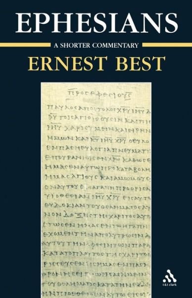 Cover for Ernest Best · Ephesians: A Shorter Commentary (Paperback Book) (2003)