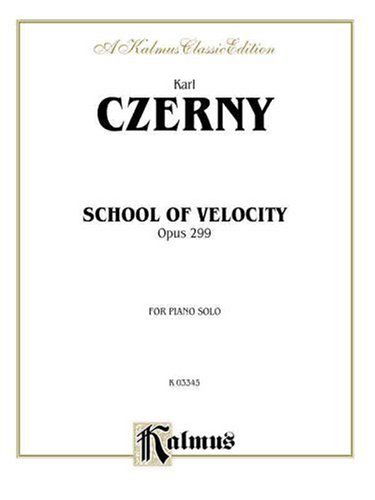 Cover for Carl Czerny · School Velocity Op299 Piano (Pocketbok) (1985)