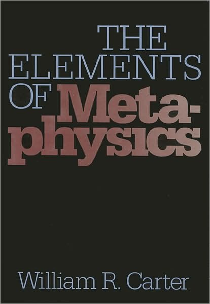 Cover for William Carter · Elements Of Metaphysics (Hardcover bog) (1989)
