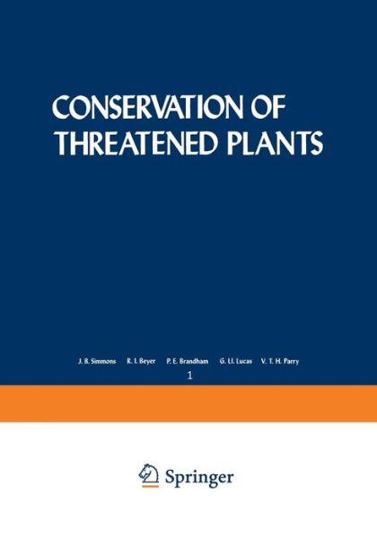 Cover for J Simmons · Conservation of Threatened Plants - I Ecology (Paperback Book) [Softcover reprint of the original 1st ed. 1976 edition] (2012)