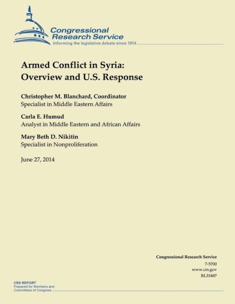 Cover for Blanchard · Armed Conflict in Syria: Overview and U.s. Response (Paperback Book) (2015)