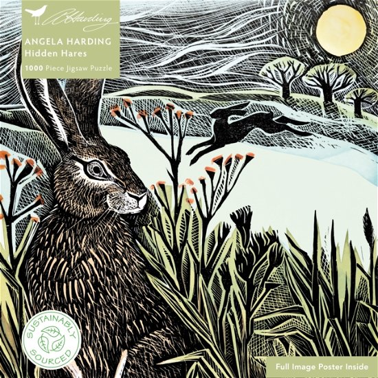 Adult Sustainable Jigsaw Puzzle Angela Harding: Hidden Hares: 1000-pieces. Ethical, Sustainable, Earth-friendly - 1000-piece Sustainable Jigsaws -  - Jogo de tabuleiro - Flame Tree Publishing - 9781804179192 - 10 de setembro de 2024