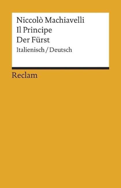 Cover for Niccolo Machiavelli · Reclam UB 01219 Machiavelli.Fürst / Prin (Bok)