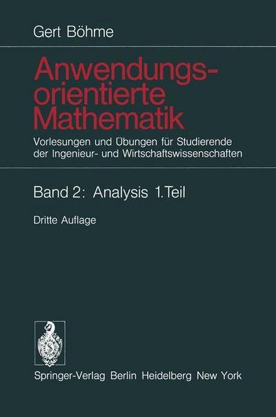 Cover for Gert Bohme · Anwendungsorientierte Mathematik (Paperback Book) [3., Neubearb. U. Erw. Aufl. edition] (1983)