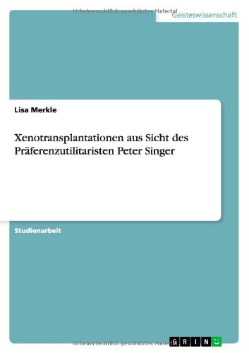 Cover for Merkle · Xenotransplantationen aus Sicht (Book) [German edition] (2013)