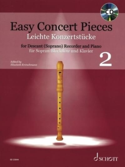 Cover for Kretschmann Elisabet · Easy Concert Pieces: 24 Pieces from 5 Centuries. Vol. 2. descant recorder and piano. (Sheet music) (2020)