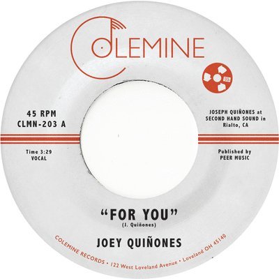 For You (7" Vinyl Single) (Coloured Vinyl) - Joey Quinones - Music - COLEMINE - 0674862657193 - December 10, 2021