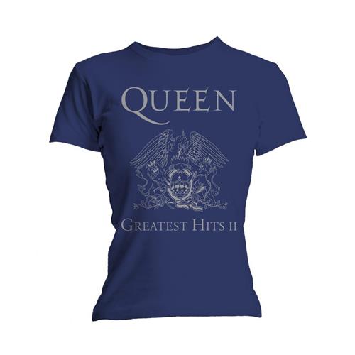 Queen Ladies T-Shirt: Greatest Hits II (Skinny Fit) - Queen - Marchandise - Bravado - 5023209343193 - 