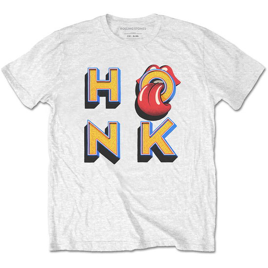 Cover for The Rolling Stones · The Rolling Stones Unisex T-Shirt: Honk Letters (White) (T-shirt) [size M] [White - Unisex edition] (2019)