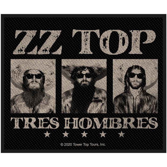 ZZ Top Standard Woven Patch: Tres Hombres - ZZ Top - Mercancía -  - 5056365708193 - 