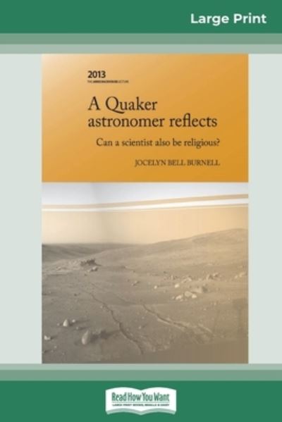 Cover for Jocelyn Bell Burnell · A Quaker Astronomer Reflects (Paperback Book) (2013)