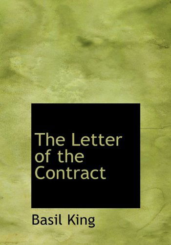 Cover for Basil King · The Letter of the Contract (Hardcover Book) (2009)