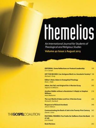 Cover for D. A. Carson · Themelios, Volume 40, Issue 2 (Bog) (2016)