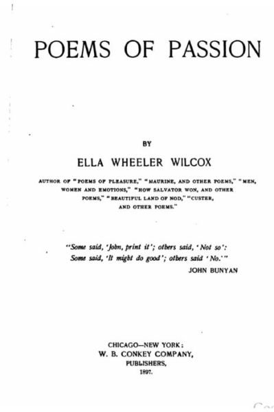 Cover for Ella Wheeler Wilcox · Poems of passion (Taschenbuch) (2016)