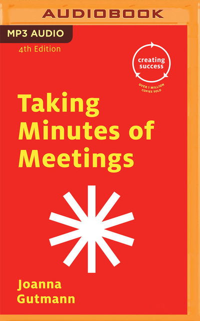 Taking Minutes of Meetings - Joanna Gutmann - Audio Book - BRILLIANCE AUDIO - 9781543639193 - February 19, 2019