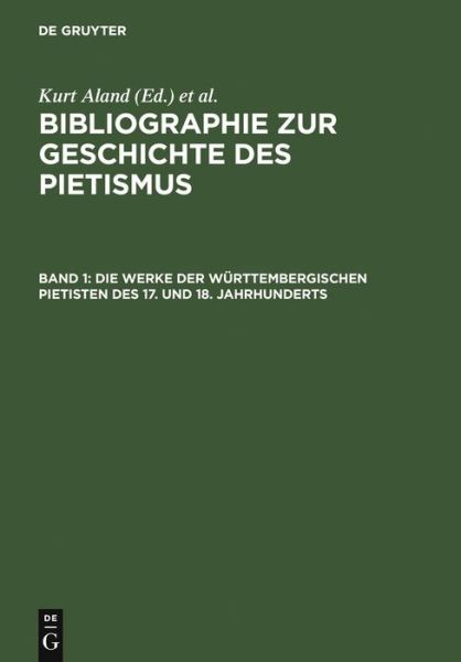 Cover for Gottfried Maelzer · Bibliographie zur Geschichte d.Piet.1 (Book) (1971)