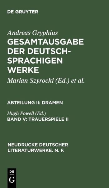 Cover for Gryphius · Gesamtausgabe.05 (Buch) (1999)