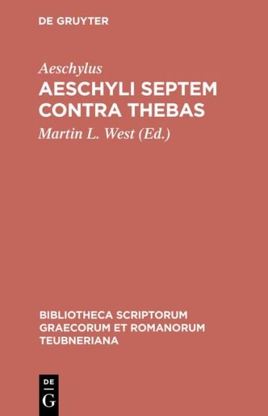 Cover for Aeschylus · Septem Contra Thebas Pb (Book) [2nd 2., Reprint 2012 edition] (1992)