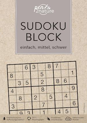 Cover for Pen2nature:sudoku-block · Einfach, Mitt (Bok)