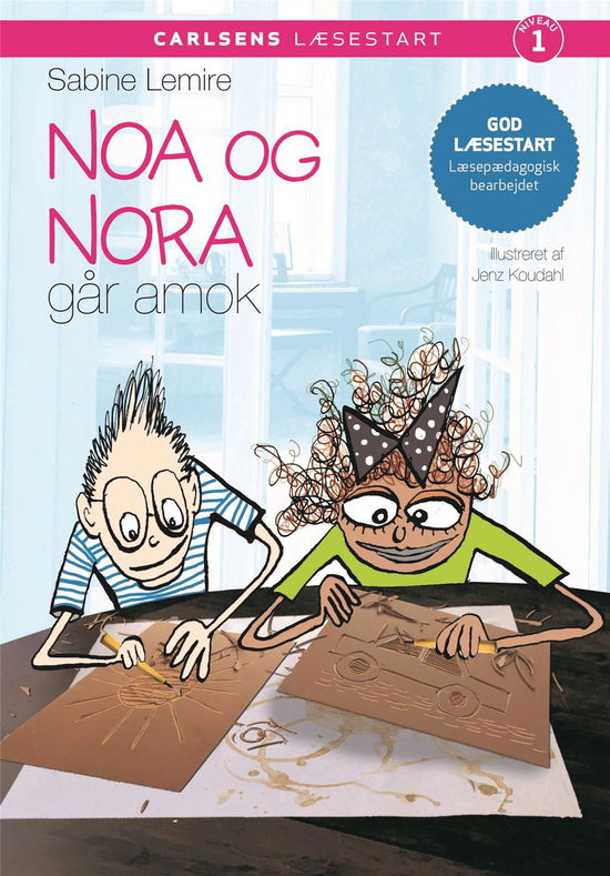 Cover for Sabine Lemire · Carlsens Læsestart: Carlsens læsestart - Noa og Nora går amok (Bound Book) [1e uitgave] (2020)