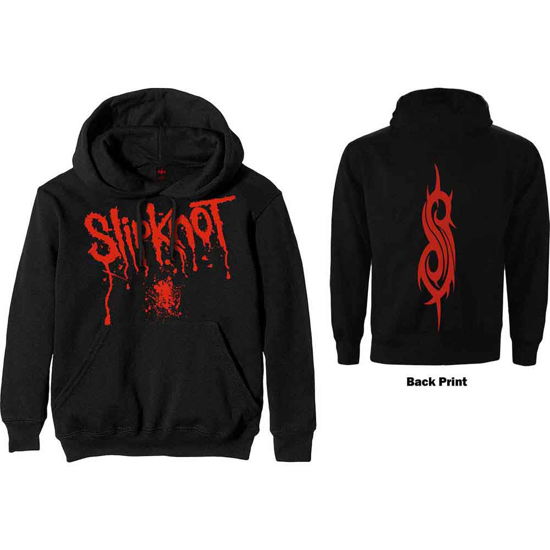 Slipknot Unisex Pullover Hoodie: Splatter (Back Print) - Slipknot - Mercancía - ROCKOFF - 5056170671194 - 