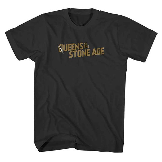 Cover for Queens Of The Stone Age · Queens Of The Stone Age Unisex T-Shirt: Bullet Shot Logo (Black) (T-shirt) [size S] [Black - Unisex edition] (2021)